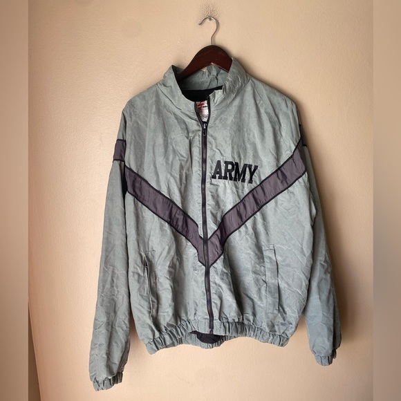 Vintage Army Issue PFU Dual-Tex Camoflauge PT Nylon Windbreaker Jacket - Picture 2 of 10